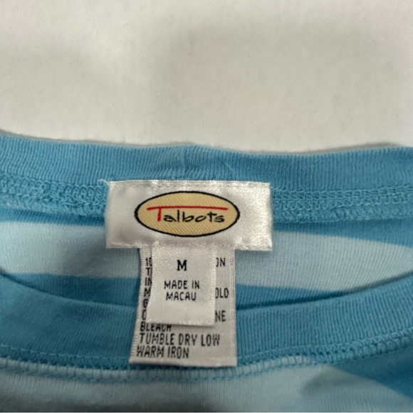 2 for$15 Talbots Light Blue Striped Top - Picture 5 of 9